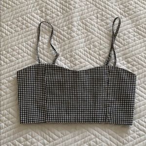 Brandy Melville(John Galt) plaid cropped tank top